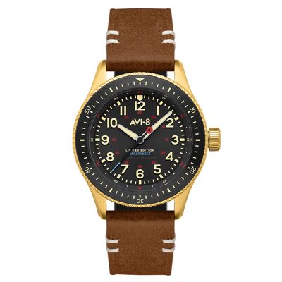 AV-4099-RBL-05 - Meca-quartz AVI-8 men's watch - Leather strap - 3 hands