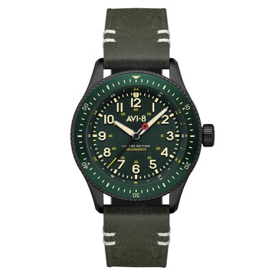 AV-4099-RBL-06 - Meca-quartz AVI-8 men's watch - Leather strap - 3 hands