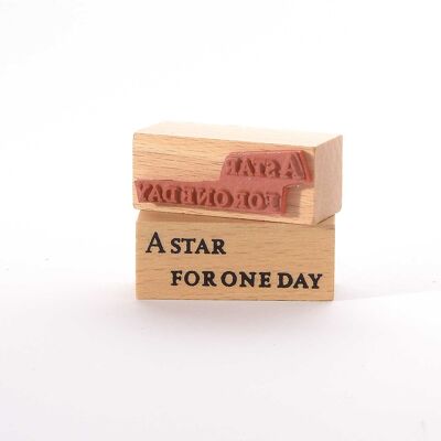 Título del sello con motivo: Una estrella por un día