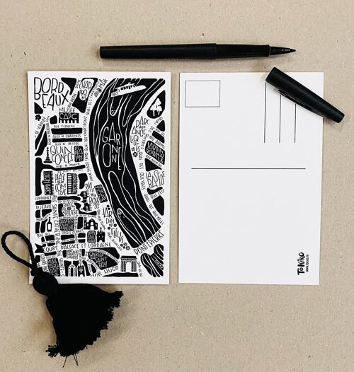 Carte Postale - BORDEAUX - Plan de ville