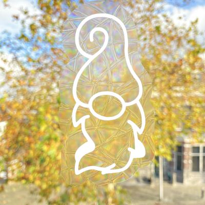 Gnome Suncatcher Sticker // Christmas | Rainbow Maker Decal