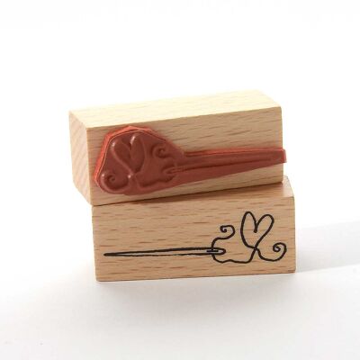 Motive stamp title: sewing needle with heart