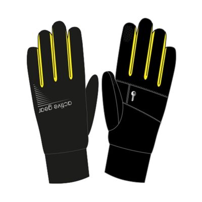 Neon yellow gloves for winter - ideal for jogging