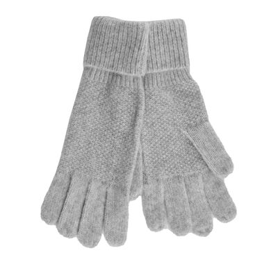 Knitted glove for women with 3% wool