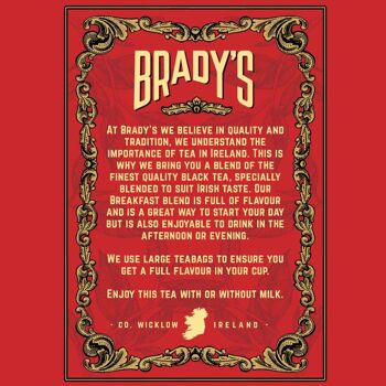 Thé, Brady's Irish Breakfast Tea, 40 sachets de thé 5