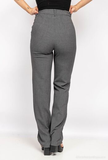 Pantalon de costume taille haute gris 4