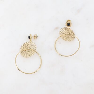 Méloma earrings - Black gold