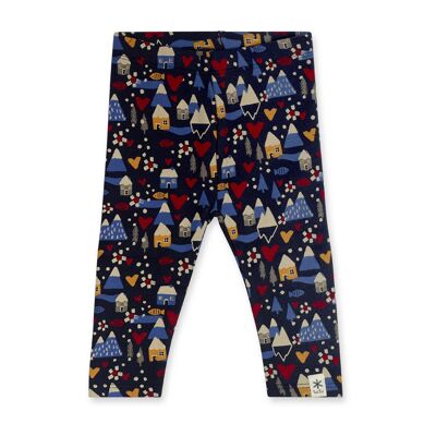 Legging felpa de niña color azul y rojo de la colección fishing club - 11339734