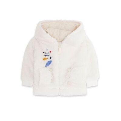 Chaqueta pelo de niña color blanco y azul de la colección fishing club - 11339721