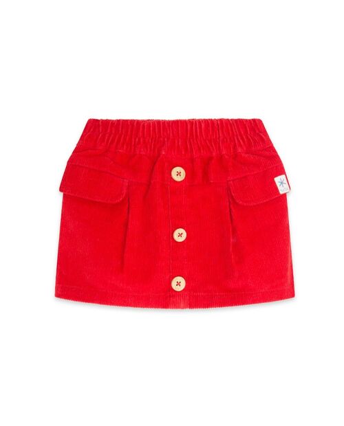 Falda pana de niña color rojo de la colección fishing club - 11339719