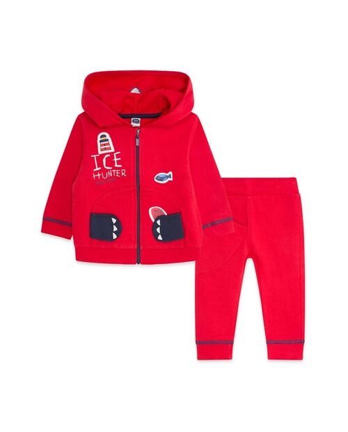 Sudadera y pantalón felpa de niño color rojo y azul de la colección fishing club - 11339708