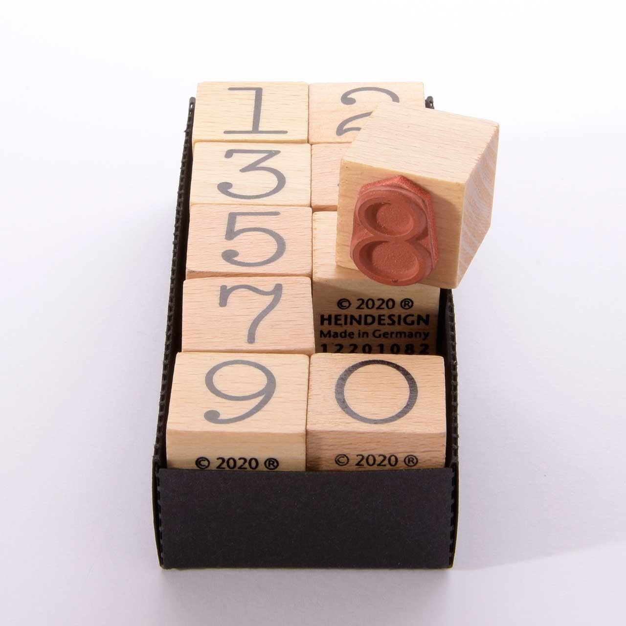 Timbro motivo Titolo: Set: Tutte le cifre - 1, 2, 3, 4, 5, 6, 7, 8, 9, 0