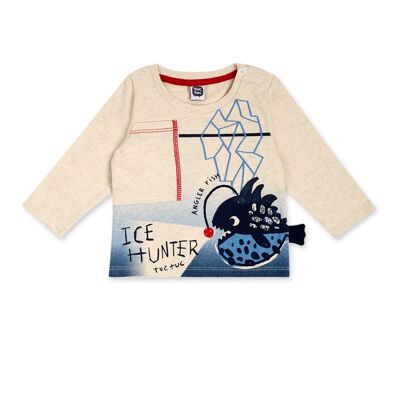 Camiseta punto de niño color blanco y azul de la colección fishing club - 11339705