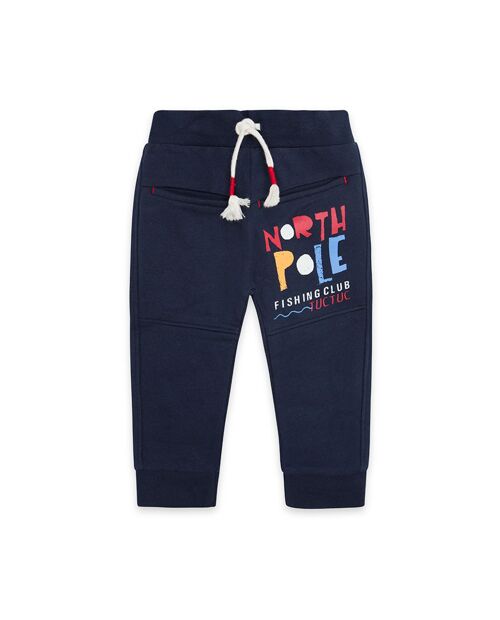 Pantalón felpa de niño color azul y rojo de la colección fishing club - 11339703