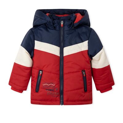 Parka acolchada de niño color rojo y azul de la colección fishing club - 11339701