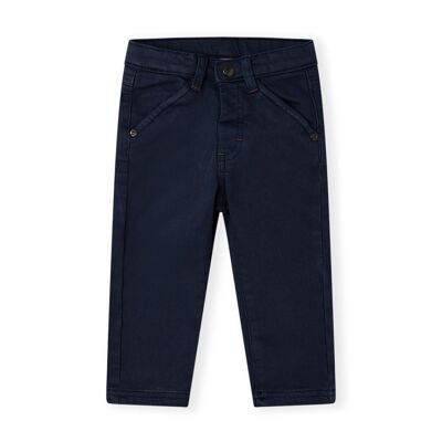 Pantalón sarga de niño color azul de la colección fishing club - 11339693