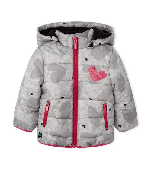 Buy wholesale Gray and pink padded parka for girl from the connect  collection - 11339678