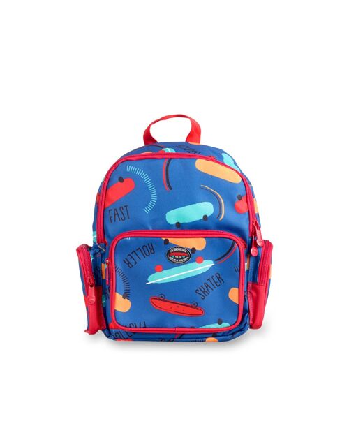 Mochila de niño color azul y naranja de la colección connect - 11339634