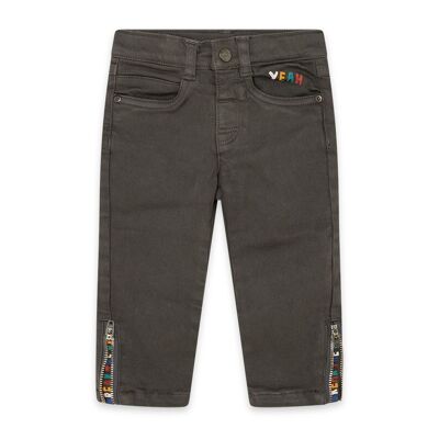 Pantalon twill gris pour garçon de la collection connect - 11339639