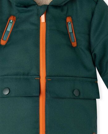 Parka matelassée vert et orange pour garçon de la collection natural grow - 11339592 4