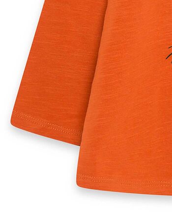 T-shirt en maille orange et vert pour fille de la collection natural grow - 11339632 4