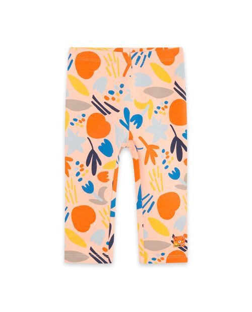 Legging felpa de niña color naranja y azul de la colección crafted - 11339575