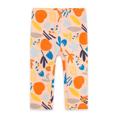 Legging felpa de niña color naranja y azul de la colección crafted - 11339575