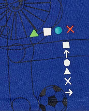 T-shirt en maille bleu et gris pour garçon de la collection active - 11339422 2