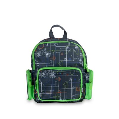 Mochila de niño color gris y verde de la colección active - 11339409