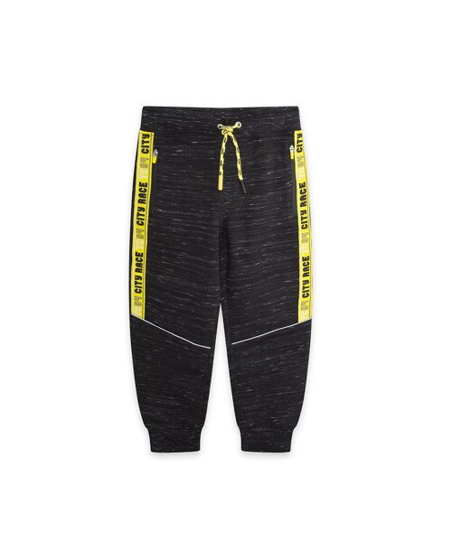 Pantalón felpa de niño color negro y amarillo de la colección speed race - 11339387