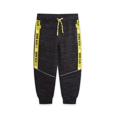 Pantalón felpa de niño color negro y amarillo de la colección speed race - 11339387