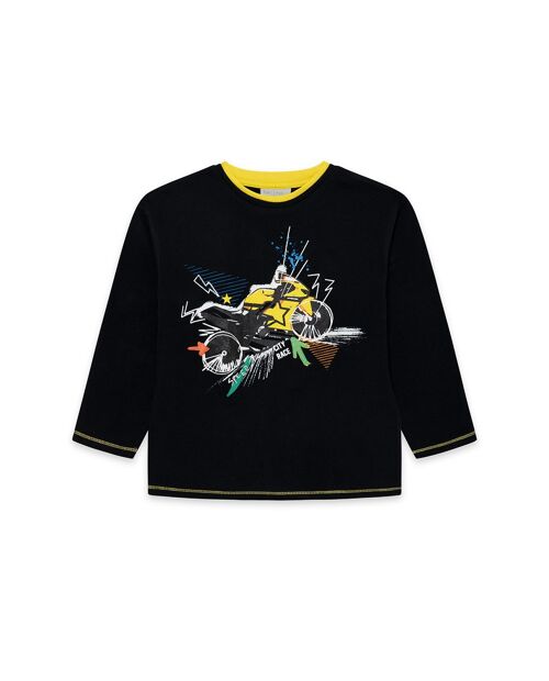 Camiseta punto de niño color negro y amarillo de la colección speed race - 11339385