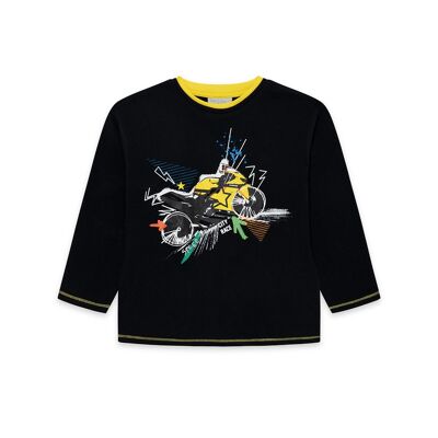 Camiseta punto de niño color negro y amarillo de la colección speed race - 11339385