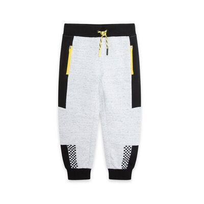 Pantalón felpa de niño color gris y negro de la colección speed race - 11339382