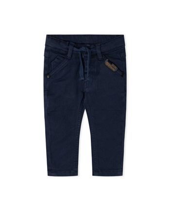 Pantalon twill bleu marine pour garçon de la collection basic baby w23 - 11339332 1