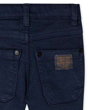 Pantalon twill bleu marine pour garçon de la collection basic baby w23 - 11339332 4
