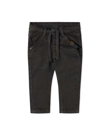 Pantalon sergé gris pour garçon de la collection basique bébé w23 - 11339331 1
