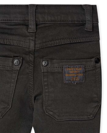 Pantalon sergé gris pour garçon de la collection basique bébé w23 - 11339331 4
