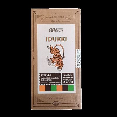Chocolat Noir IDUKKI 70% origine Inde