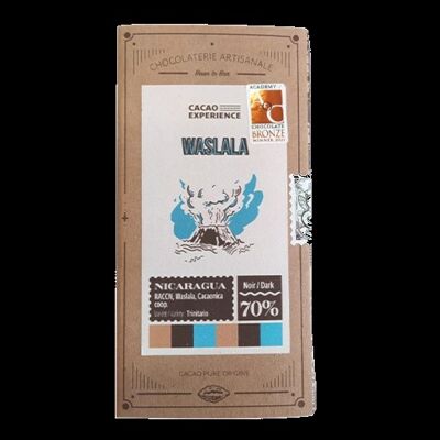 Chocolat Noir WASLALA 70% origine Nicaragua