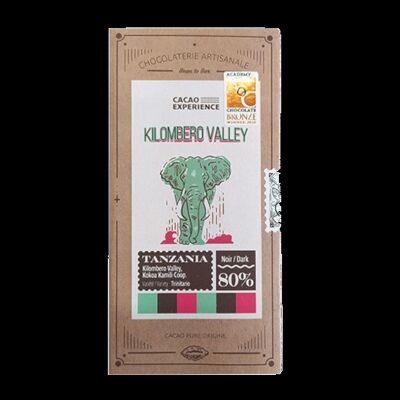 Chocolat Noir KILOMBERO Valley 80% origine Tanzanie