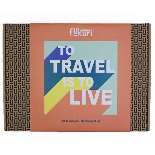 Kit Canevas « To travel is to live » - Kit complet