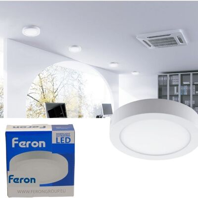 Plafonnier LED FERON AL504, 6W, 230V, 500Lm, IP20, blanc 6400k
