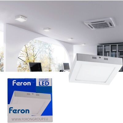 Plafón LED superficie FERON AL505, 12W, 230V, 1100Lm, IP20, color blanco 4000k