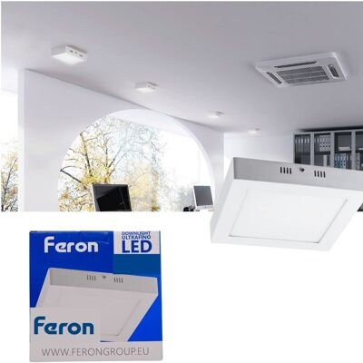 Plafón LED superficie FERON AL505, 18W, 230V, 1600Lm, IP20, color blanco 6400k