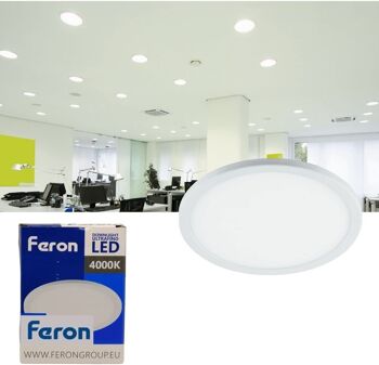 Downlight LED ultra-plat Feron | Encastré rond |Modèle AL508 | Spot LED encastrable au plafond | hublots led | 1 1