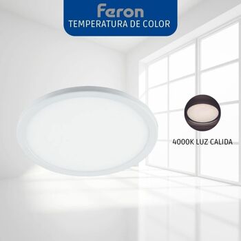 Downlight LED ultra-plat Feron | Encastré rond |Modèle AL508 | Spot LED encastrable au plafond | hublots led | 3 4