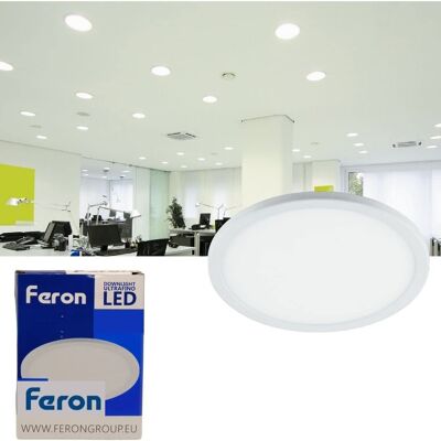 Downlight LED ultra-plat Feron | Encastré rond |Modèle AL500 | Spot led encastrable au plafond | Hublots LED | 1