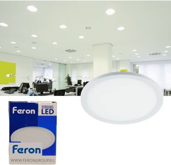 Downlight LED ultra-plat Feron | Encastré rond |Modèle AL500 | Spot led encastrable au plafond | Hublots LED | 1 1