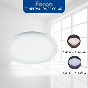 Downlight LED ultra-plat Feron | Encastré rond |Modèle AL500 | Spot led encastrable au plafond | Hublots LED | 1 4